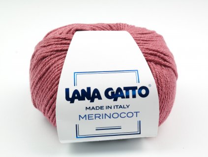 Lana Gatto pletací příze vlna merino bavlna MERINOCOT starorůžová
