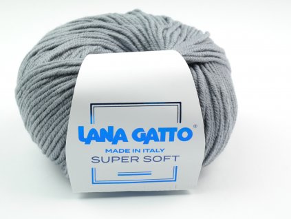Lana Gatto pletací příze vlna merino SUPER SOFT šedá