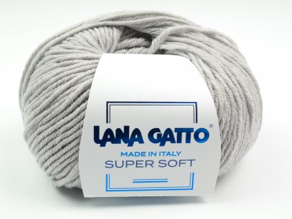 Lana Gatto pletací příze vlna merino SUPER SOFT světle šedá