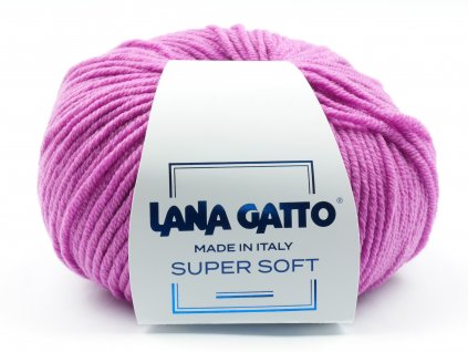 Lana Gatto pletací příze vlna merino SUPER SOFT violet
