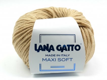 Lana Gatto pletací příze vlna merino MAXI SOFT camel