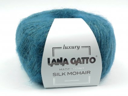 Lana Gatto pletací příze mohér hedvábí SILK MOHAIR mořská modrá