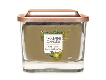 Svíčka ve skleněné váze Yankee Candle, Hruška a čajové lístky, 347 g