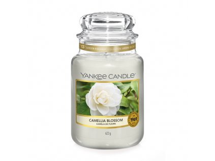 Svíčka ve skleněné dóze Yankee Candle, Květ kamélie, 623 g