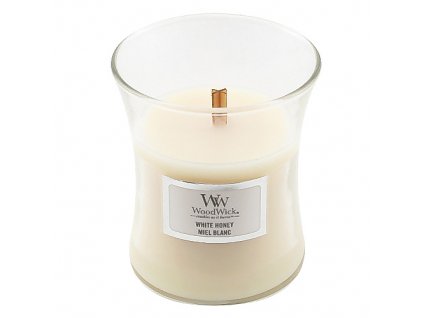 Svíčka oválná váza WoodWick, Bílý med, 85 g