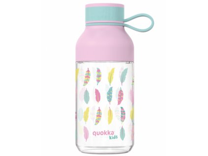 Quokka plastová láhev Ice Kids 430 ml peří