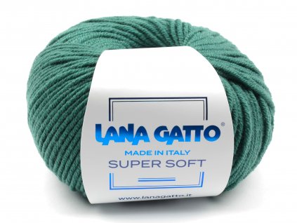 Lana Gatto pletací příze vlna merino SUPER SOFT verdone 13569