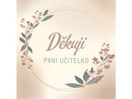 Kartička Děkuji paní učitelko