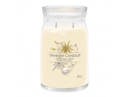 Svíčka ve skleněné dóze Yankee Candle Blikající světýlka 567 g