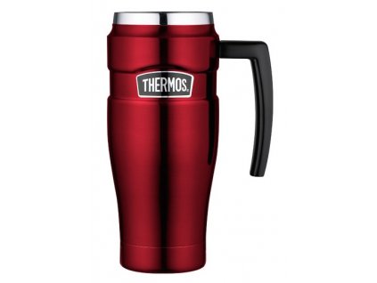 Thermos - nerezový termohrnek s madlem 470 ml červený