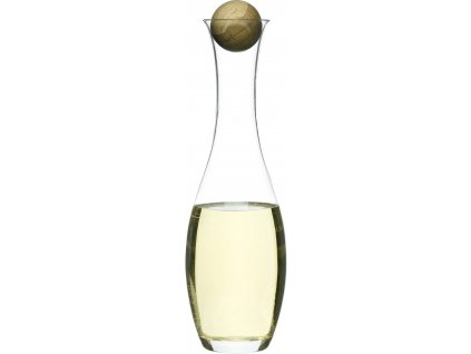 Sagaform - Karafa s dřevěnou kuličkou Oval Oak, bílé víno 1L