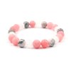 Moni - dámský náramek jadeit růžový křišťál matný praskaný