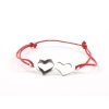 Moni náramek červený spojená srdce