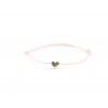 Moni dámský náramek světle růžový srdíčko hematit
