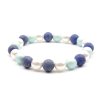 Moni - dámský náramek lapis lazuli perly mentolové a bílé
