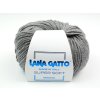 Lana Gatto pletací příze vlna merino SUPER SOFT šedá smíšená