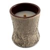 Svíčka keramická oválná váza WoodWick, Oheň v krbu, 133.2 g