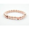 Dámský náramek perly růžové srdíčko rose gold