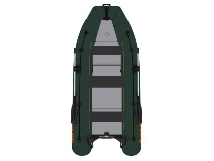 Čln Kolibri KM 450DSL zelený s hliníkovou podlahou