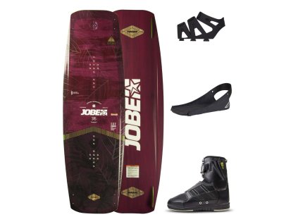 JOBE ARMADA CORAL RED WAKEBOARD 137 & DRIFT SET
