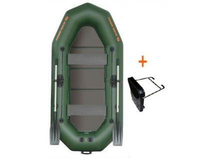 Čln Kolibri K-270 TP profi, zelený, pevná podlaha + držiak motora