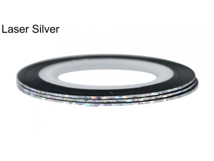 Samolepicí zdobící páska - Laser Silver