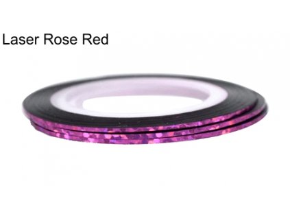 Samolepicí zdobící páska - Laser Rose Red