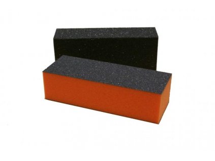 Pilník blok černý-oranžový střed 100/180