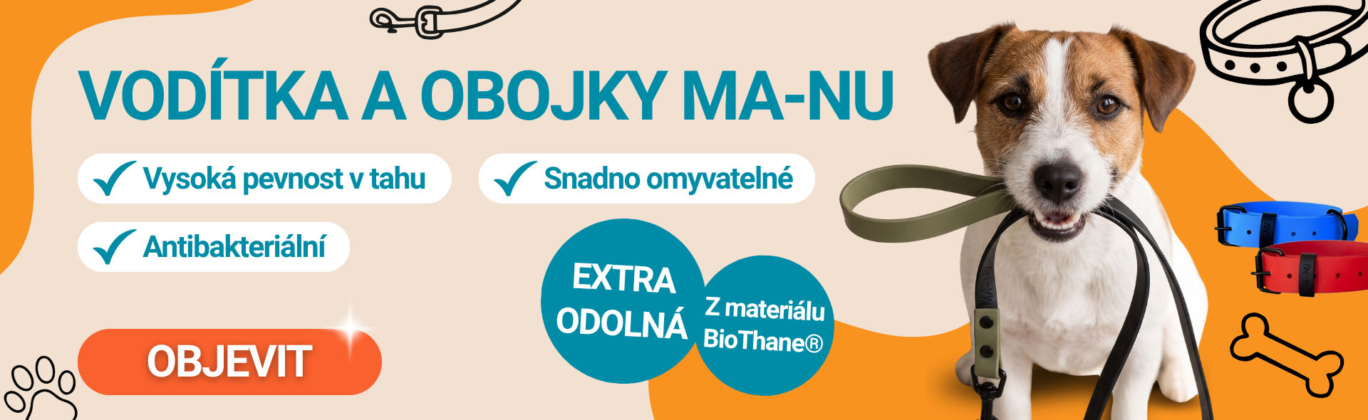 Odolná vodítka a obojky Ma-nu