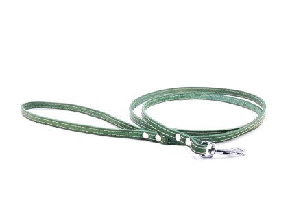 Kožené vodítko STUBBY | Klasické | zelené (Šířka 10 mm, Délka 115 cm)