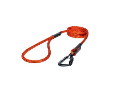 Lanové vodítko KLASIK - TWIST střední pes oranžovo černé - 443 (Délka 175 cm)