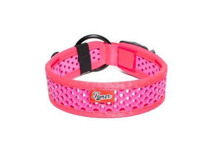 Obojek SOFTY | růžový (Obvod krku 50 - 56 cm, Šířka 4,3 cm)