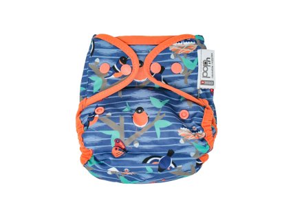 Pop-in waterproof popper reusable nappy cover popper Twilight Garden