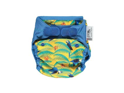 Pop-in waterproof aplix reusable nappy cover Parrot - aplix