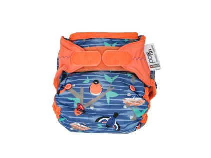 Pop-in waterproof aplix reusable nappy cover Twilight Garden - aplix
