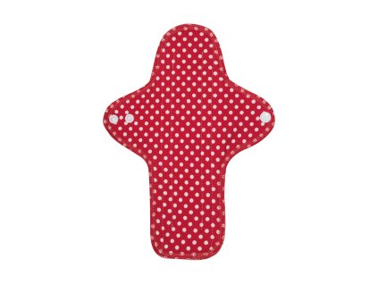 Reusable night organic cotton cloth pads Maxi –- Red Dots 1 pcs