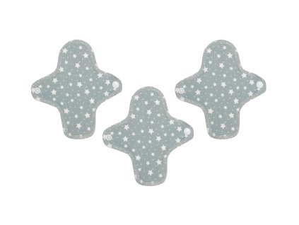 Reusable pantyliners organic cotton cloth pads Mini – - Cloud Stars 3 pcs
