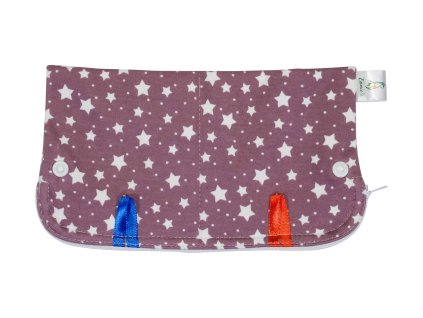 Moon Pouch for cloth pads - Lila Stars