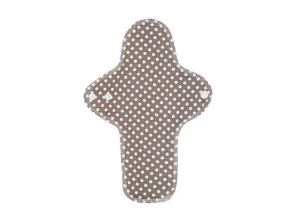 Reusable night organic cotton cloth pads Maxi –- Brown Dots 1 pcs