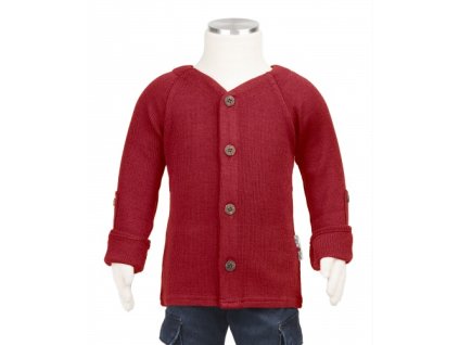 Manymonths kabátek merino 19 Cranberry Nectar