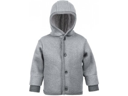 Disana kabátek merino s náplety grey