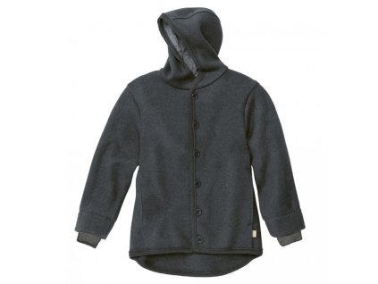 Disana kabátek merino s náplety anthracite
