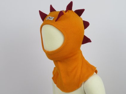 Manymonths sloní čepice merino DINO Saffron Yellow