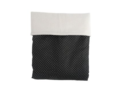Nepadací deka 3v1 - Black Dots, light grey fleece
