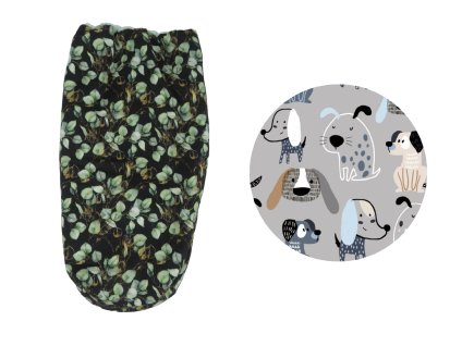 Nepadací deka na zip bavlněná jaro/podzim - Dogs on Grey