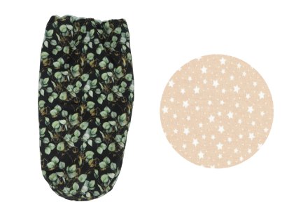 Nepadací deka na zip z biobavlny jaro/podzim - Beige Stars