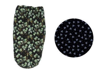 Nepadací deka na zip z biobavlny jaro/podzim - Black Hearts