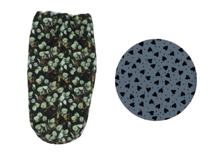 Nepadací deka na zip z biobavlny jaro/podzim - Grey Hearts