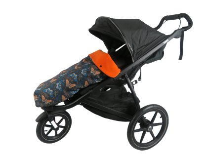 Nánožník - Night Butterflies, orange fleece