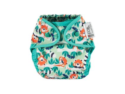 Pop-in AIO bamboo reusable popper nappy Red Panda